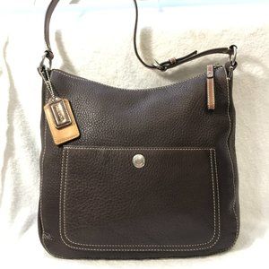 Coach Chelsea F10891 Brown Pebbled Leather Shoulder Bag ~ barely use, very NICE